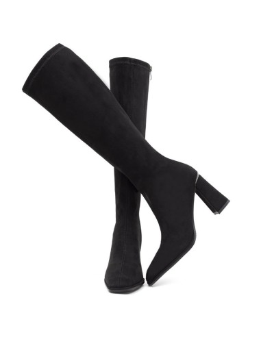 Black suede Women's high boots
