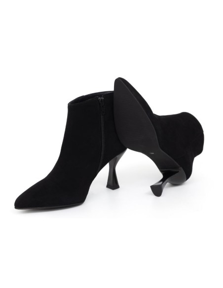 bottines femme suède le noir W-SARIPA-BLACK