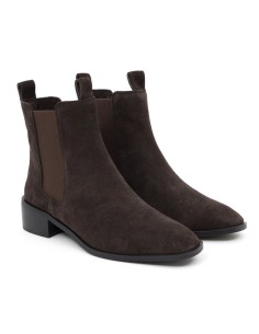 Brown suede women's boots