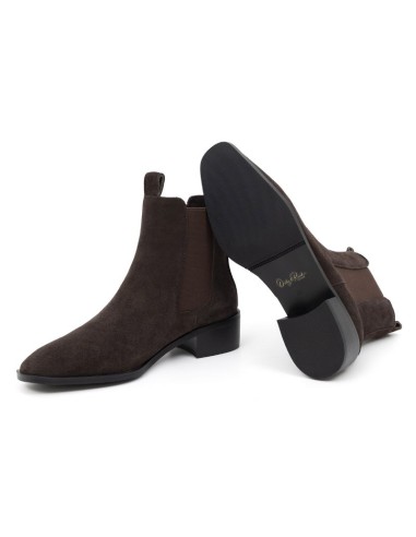 Brown suede women's boots
