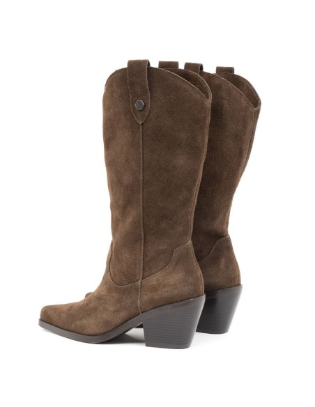 Brown suede Women's high boots