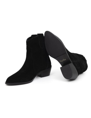Black suede women's boots