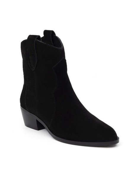 Black suede women's boots