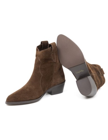 bottines femme suède marron W-SIERIL-BROWN