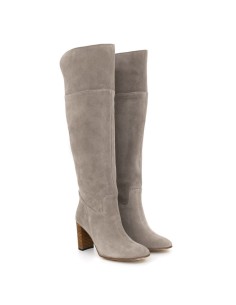 Grey suede Women's high boots