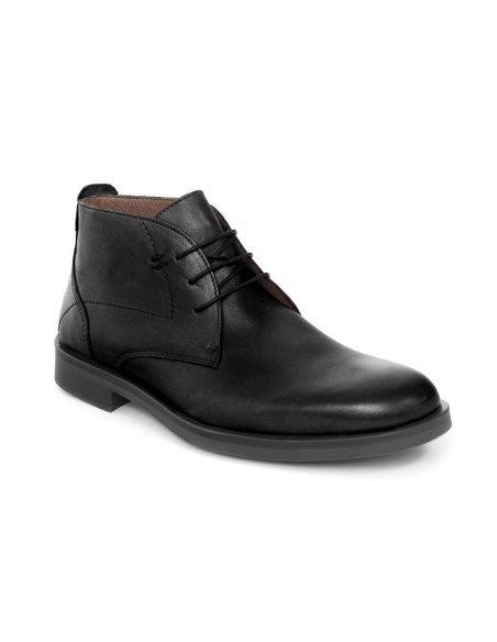 Botín de piel liso color negro