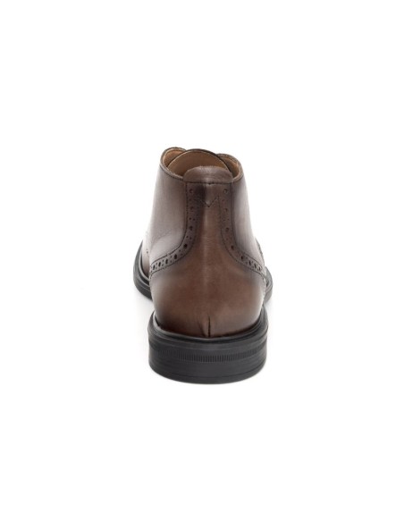 Bottine de peau marron PABINE-BROWN