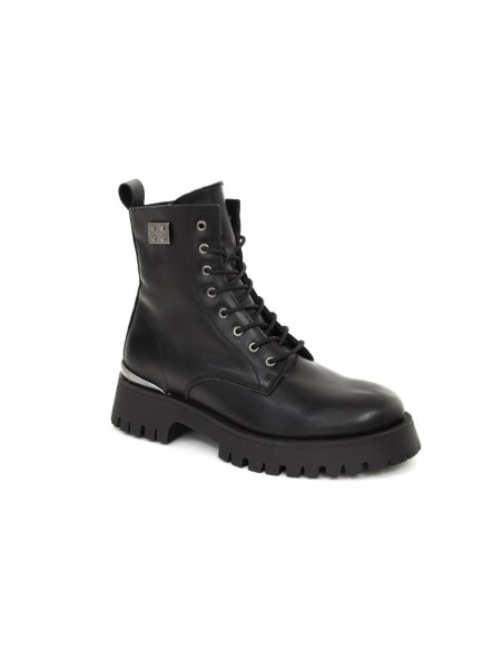Black leather women's boots