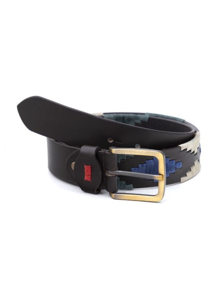 Ceinture de peau marron B-ARGENTO-CUERO