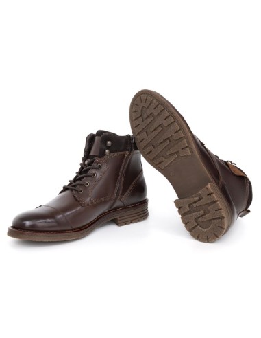 Bottine de peau marron BAKMIN-MARRON