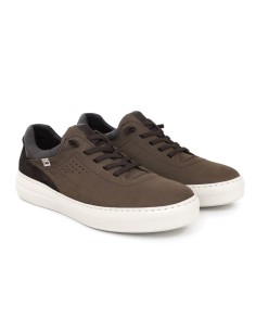 Brown leather sneakers