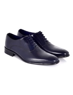 Blue leather Oxford