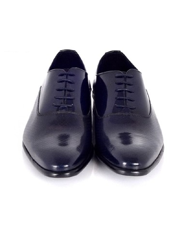 Oxford de piel con plantilla extraible color azul