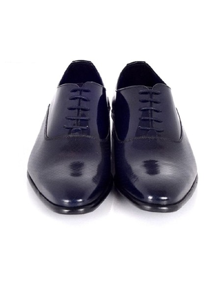 Oxford de piel con plantilla extraible color azul