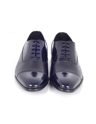 Blue leather Oxford