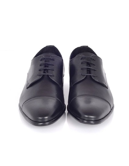 Black leather derby