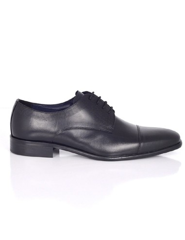 Black leather derby