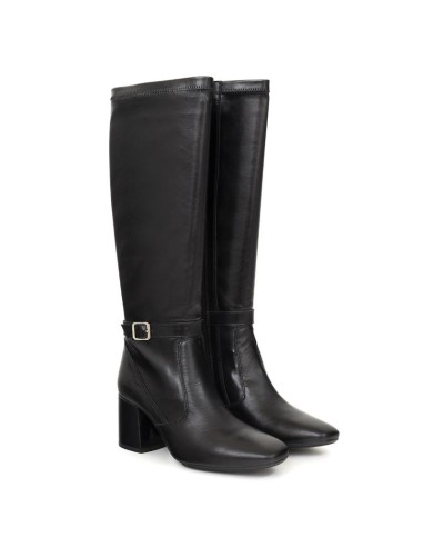 bottes femme de peau le noir W-NADOZA-BLACK