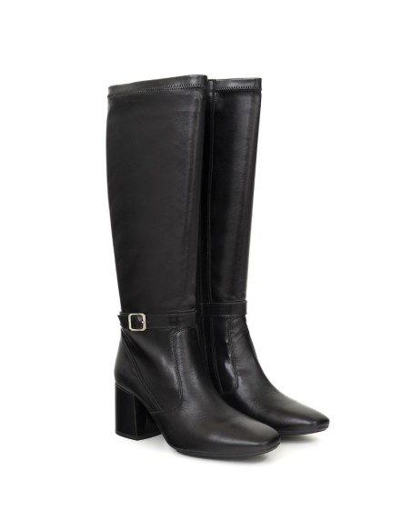 bottes femme de peau le noir W-NADOZA-BLACK