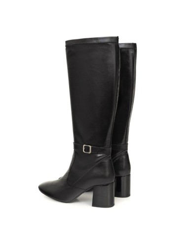Black leather Women's high boots