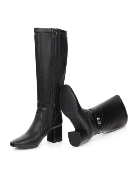 bottes femme de peau le noir W-NADOZA-BLACK