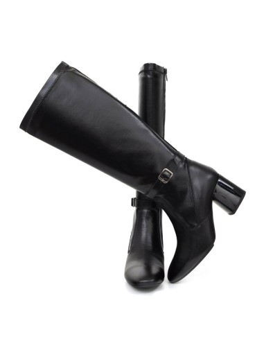 bottes femme de peau le noir W-NADOZA-BLACK