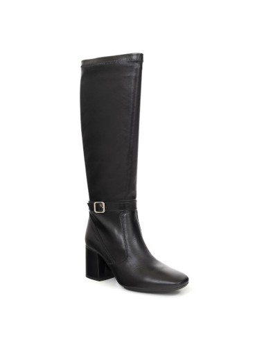 Black leather Women's high boots