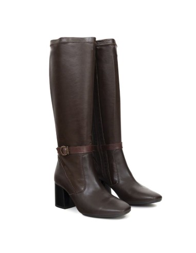 bottes femme de peau marron W-NADOZA-CUERO