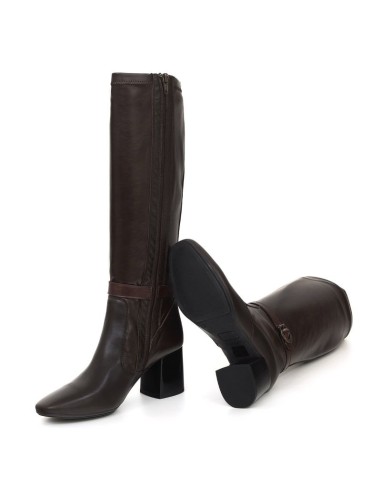 Brown leather Women's high boots