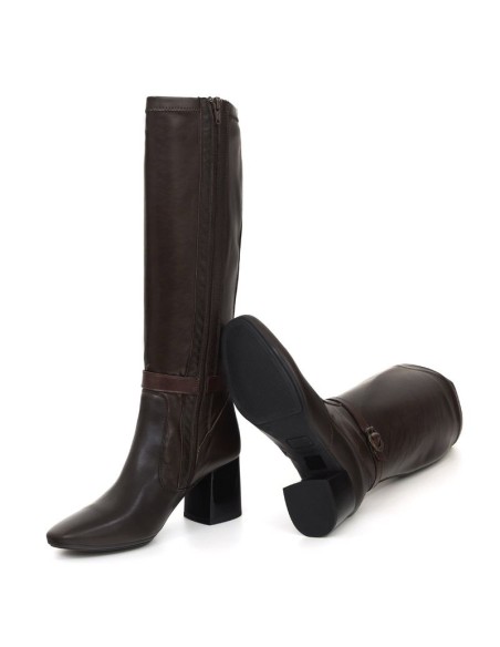 bottes femme de peau marron W-NADOZA-CUERO