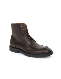 Botín de piel liso color marrón