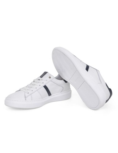 Sneakers de piel liso color blanco