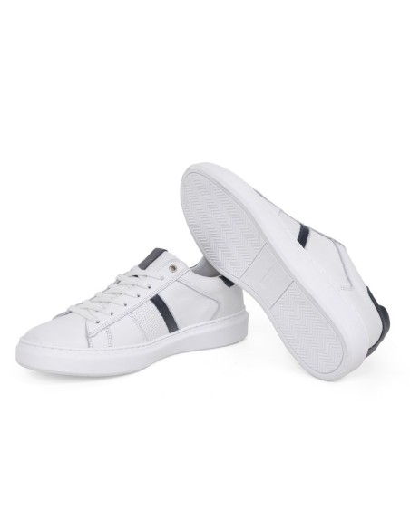 Sneakers de piel liso color blanco