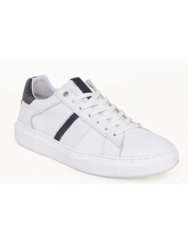 Sneakers de piel liso color blanco