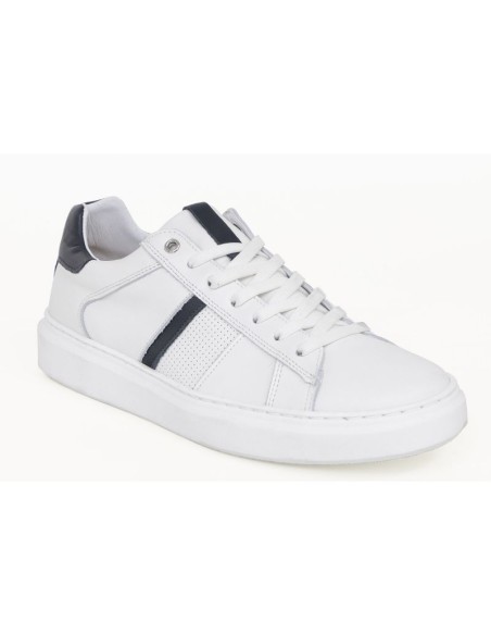 Sneakers de piel liso color blanco