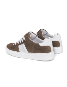 Sneakers de ante liso color blanco 2