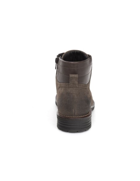 Botín de piel liso color beige