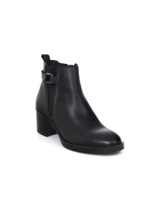 Black leather women's boots