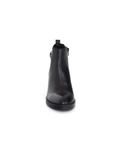 Black leather women's boots