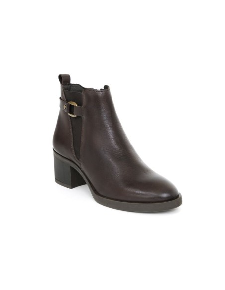 bottines femme de peau marron W-CRIMINU-BROWN