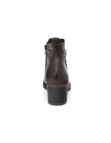 bottines femme de peau marron W-CRIMINU-BROWN