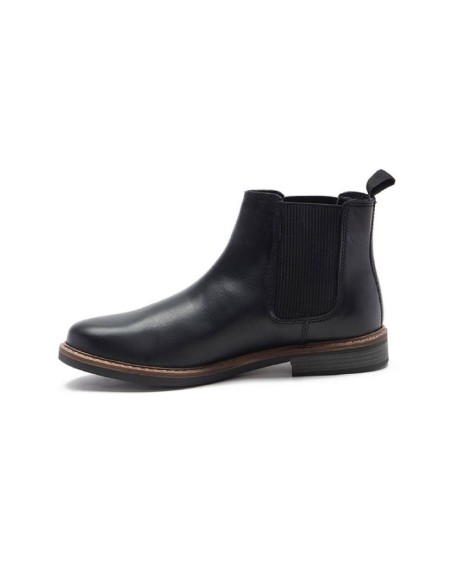 Black leather chelsea boots