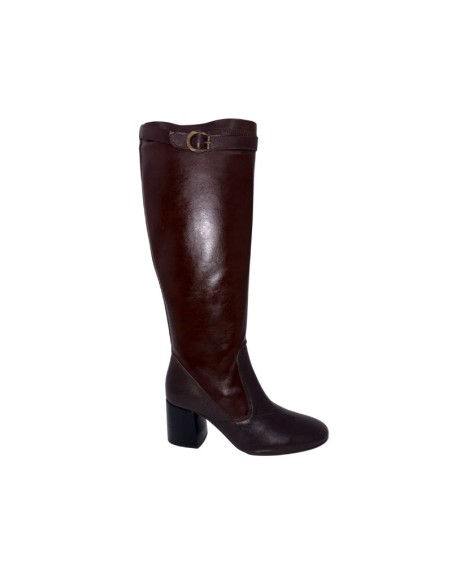 bottes femme de peau marron W-MANILO-BROWN
