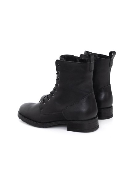 Black leather women's boots