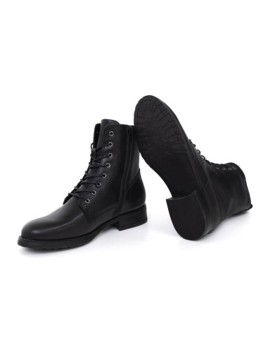 bottines femme de peau le noir W-NUSOFA-BLACK
