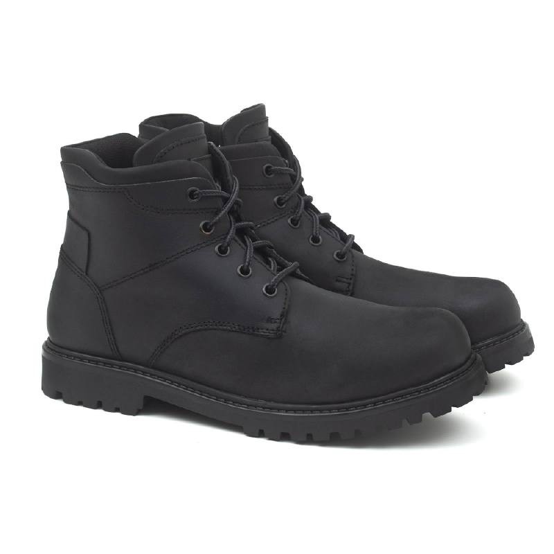 black leather boots NELSON-BLACK