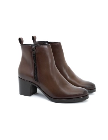bottines femme de peau marron W-VERINO-BROWN