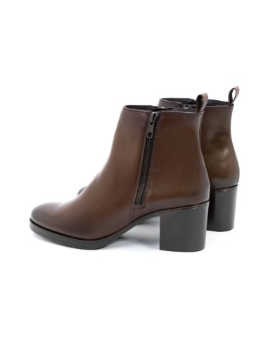 Brown leather women's boots
