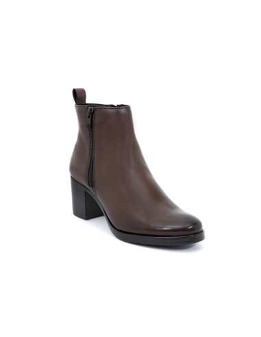 bottines femme de peau marron W-VERINO-BROWN