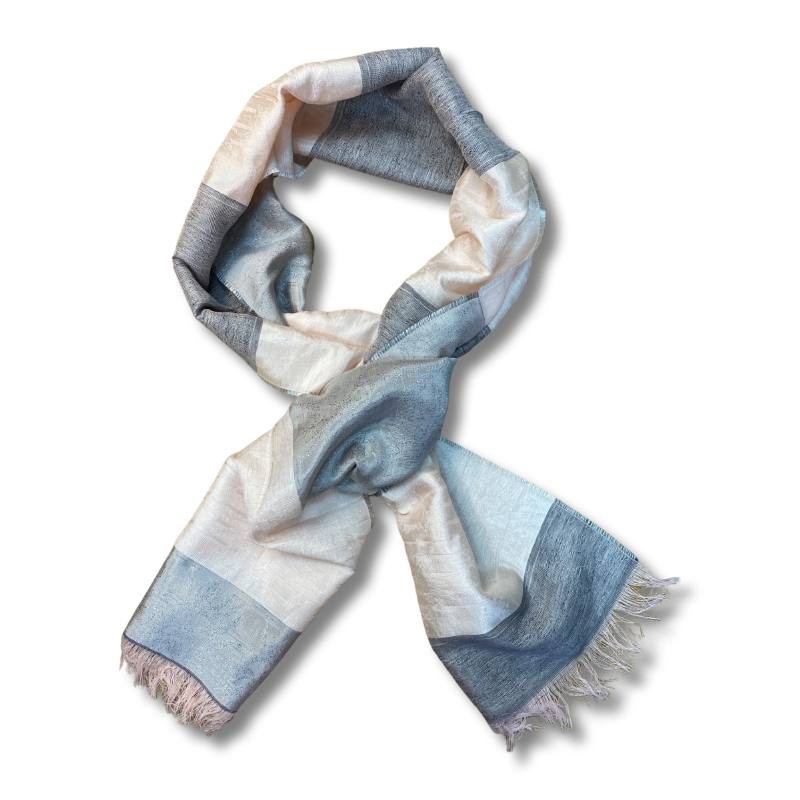 Foulard para mujer liso con rayas color gris NIC-1539-GREY